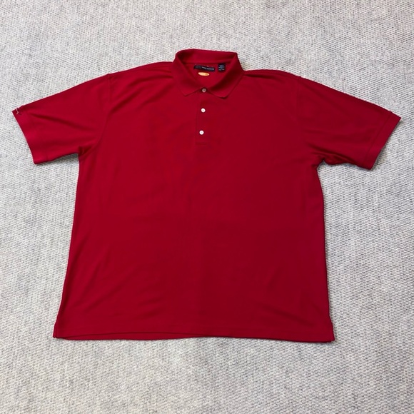 Greg Norman Short Sleeve Polo Shirt PlayDry Red Men Size XXL 2XL - Picture 1 of 8